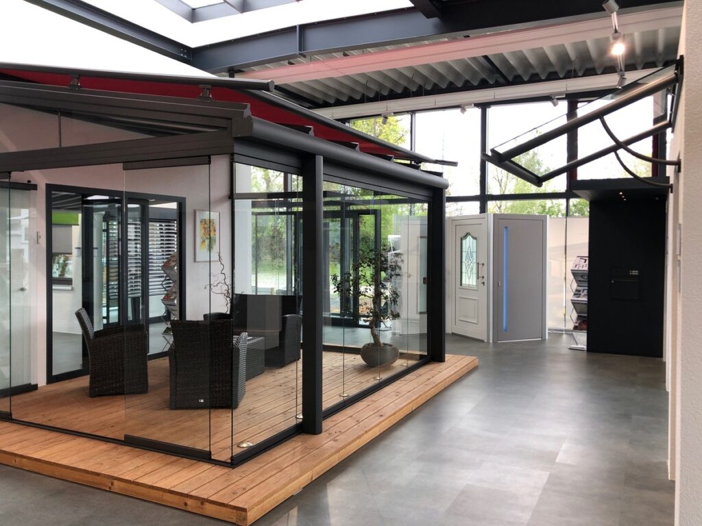 Eine Ausstellung eines Wintergartens